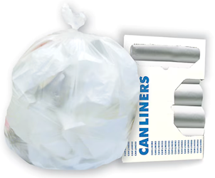 55 GALLON, 0.9 MIL, CLEAR, 40" X 53", LOW DENSITY, HERITAGE, 100/CT LARGE
