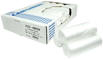 16 GALLON, 6 MIC, CLEAR, 24" X 31", HIGH DENSITY, HERITAGE, 1000/CT LARGE