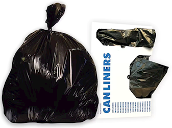 50-60 GALLON, 1.35 MIL, BLACK, 46" X 50", LOW DENSITY, HERITAGE, 100/CT LARGE