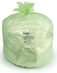 30 GALLON, 1 MIL, GREEN, 28" X 45", LOW DENSITY, BIOTUF, 125/CT MAIN