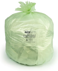 40-48 GALLON, 0.8 MIL, GREEN, 42" X 48", LOW DENSITY, BIOTUF, 125/CT LARGE