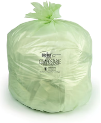 60-64 GALLON, 0.8 MIL, GREEN, 47" X 60", LOW DENSITY, BIOTUF, 125/CT LARGE