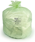 60-64 GALLON, 0.8 MIL, GREEN, 47" X 60", LOW DENSITY, BIOTUF, 125/CT THUMBNAIL
