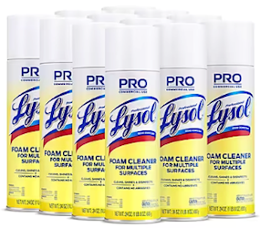 MULTI-SURFACE CLEANER, FOAM, LYSOL, FRESH CLEAN, 24 OZ., 12/CT LARGE