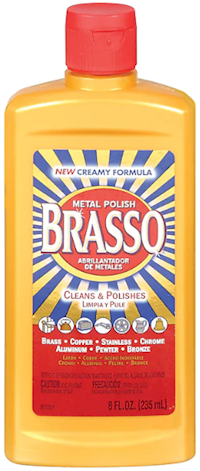 STAINLESS STEEL POLISH, BRASSO, STEEL & METAL CLEANER, 8 OZ., 8/CT MAIN