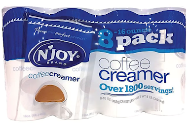 CREAMER, DAIRY FREE, POWDERED, N'JOY, ORIGINAL, 16 OZ., 8/CT LARGE