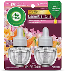 AIR FRESHENER, AIR WICK, SUMMER DELIGHTS, SCENTED OIL, REFILLS, 2/CT LARGE