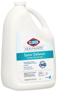 DISINFECTANT, CLOROX HEALTHCARE, SPORE DEFENSE CLEANER, REFILL, 1 GALLON, 4/CT MAIN