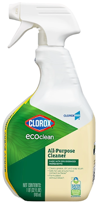MULTIPURPOSE CLEANER, CLOROX, SPRAY, ECOCLEAN, 32 OZ., 1/EA MAIN