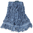 MOP HEAD, RUBBERMAID, SUPER STITCH, MEDIUM, WET MOP, TAILBAND, BLUE, 6/CT THUMBNAIL