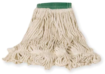 MOP HEAD, RUBBERMAID, SUPER STITCH, 20 OZ BLEND, WET MOP, 5" HEADBAND, WHITE, 6/CT LARGE