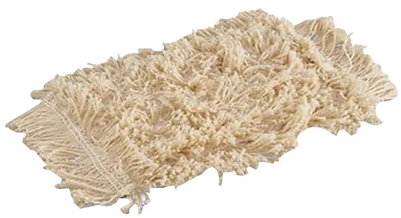 MOP HEAD, FLAT, RUBBERMAID, WALL WASHER, REPLACEMENT PADS, LAUNDERABLE COTTON, 9" X 5", WHITE MAIN