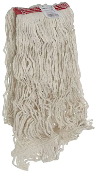MOP HEAD, RUBBERMAID, SUPER STITCH, 24 OZ BLEND, WET MOP, 1" HEADBAND, WHITE, 6/CT MAIN