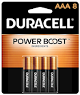 BATTERIES, AAA, DURACELL, COPPERTOP, ALKALINE, 8/CT THUMBNAIL