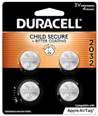 BATTERIES, DURACELL 2032, LITHIUM, 3V, 4/CT MAIN