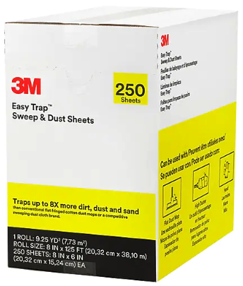 DUSTER REFILL, 3M, EASY-TRAP, 8" X 6" X 125', 250 SHEETS LARGE