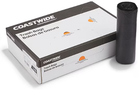 40-45 GALLON, 22 MIC, BLACK, 40" X 48", HIGH DENSITY, CORELESS ROLL, CAN LINERS, 150/CT THUMBNAIL