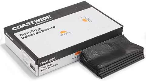 40-45 GALLON, 1.5 MIL, 40" X 48", LOW DENSITY, BLACK, 50 BAGS/CT THUMBNAIL