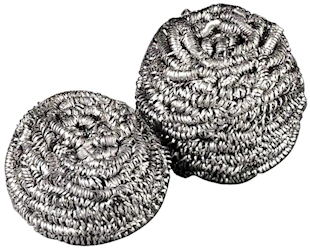 SCRUBBER, BRUSH, STAINLESS STEEL, SCOTCH-BRITE, 12/CT LARGE