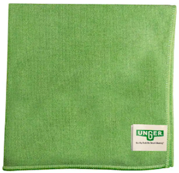 CLOTHS, MICROFIBER, UNGER, HEAVY DUTY, GREEN, 10/CT LARGE