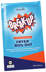 DEGREASER, FRYER CLEANER, DIVERSEY BREAK-UP BOIL-OUT, LIQUID, 2 OZ, 36/CT LARGE
