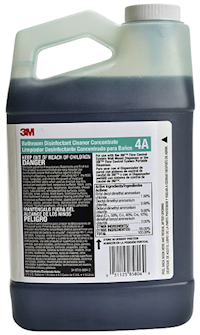 BATHROOM CLEANER, DISINFECTANT, 3M 4A, CONCENTRATE, 1/2 GALLON, 4/CT MAIN