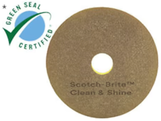 17", CLEAN & SHINE PADS, SCOTCH-BRITE, LOW-SPEED, 5/CT LARGE
