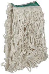 WET MOP, RUBBERMAID, COTTON, 1" HEADBAND, WHITE, 20 OZ, 6/CT LARGE