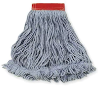 WET MOP, RUBBERMAID, BLEND, 5" HEADBAND, BLUE, 24 OZ., 6/CT MAIN