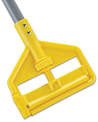 WET MOP HANDLE, PLASTIC, FOR WET MOPS, HANDLE ONLY, GREY/YELLOW LARGE
