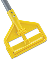 WET MOP HANDLE, PLASTIC, FOR WET MOPS, HANDLE ONLY, GREY/YELLOW MAIN