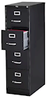 FILE CABINET, 4-DRAWER, LOCKING, LETTER, BLACK, 25" D THUMBNAIL