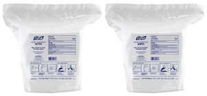 HAND SANITIZER WIPES, PURELL, REFILL FOR WALL & FLOOR STAND DISPENSER, 1200/PACK, 2 PACKS/CT THUMBNAIL