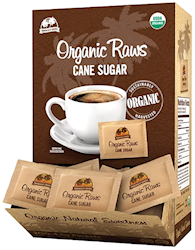 CANE SUGAR, TROPICALLY GROWN, ORGANIC RAWS, 200/BX LARGE
