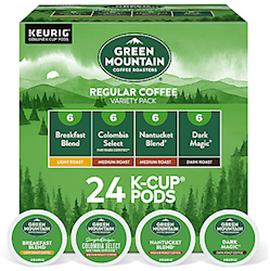 COFFEE, VARIETY PACK, GREEN MOUNTAIN, KEURIG K-CUP PODS, 96/CT LARGE