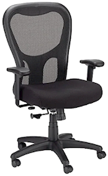 OFFICE CHAIR, ERGONOMIC, MESH, TEMPUR-PEDIC, SWIVEL, TASK CHAIR, BLACK LARGE