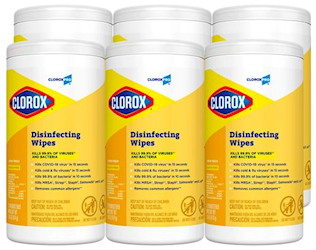 DISINFECTING WIPES, LEMON FRESH SCENT, CLOROXPRO, 75 WIPES/CAN, 6 CANS/CT LARGE