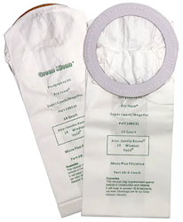 VACUUM BAGS, FILTER, GREEN KLEAN, REPL, 10 QT, 10/CT LARGE