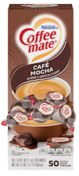 COFFEE CREAMER, COFFEE MATE, CAFE MOCHA, LIQUID, 0.38 OZ., 50/BX LARGE