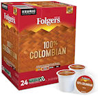 COFFEE, MEDIUM ROAST, FOLGERS, 100% COLUMBIAN, KEURIG K-CUP PODS, 24/CT THUMBNAIL
