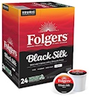 COFFEE, DARK ROAST, FOLGERS, BLACK SILK, KEURIG K-CUP PODS, 24/BX THUMBNAIL
