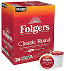 COFFEE, MEDIUM ROAST, FOLGERS, CLASSIC ROAST, KEURIG K-CUP PODS, 24/CT THUMBNAIL