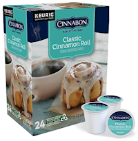 COFFEE, LIGHT ROAST, CINNABON, CLASSIC CINNAMON ROLL, KEURIG K-CUP PODS, 24/CT MAIN