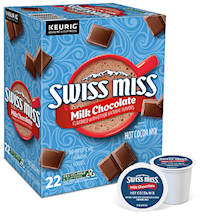 HOT CHOCOLATE, SWISS MISS MILK CHOCOLATE, KEURIG K-CUP PODS, 22/BX MAIN