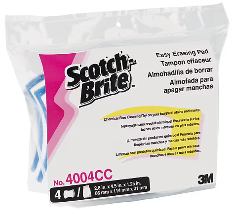 CLEANING PADS, EASY ERASING PAD, 3M, BLUE/WHITE, 2.8" X 4 1/2", 12/CT THUMBNAIL