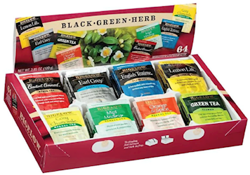 TEA, BIGELOW, VARIETY PACK, ASSORTED, 64 BAGS/CT LARGE