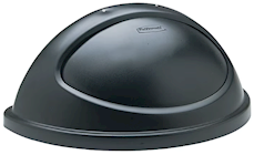 HALF ROUND LID, RUBBERMAID, PLASTIC, BLACK, 9 1/8"H x 21 3/8"W x 12 3/8"D THUMBNAIL