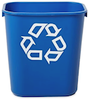 RECYCLING BIN, RUBBERMAID, BLUE, 3.25 GALLON THUMBNAIL