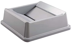 TRASH CAN LID, RUBBERMAID, LARGE, SWING LID, GREY, FOR 35 GALLON CANS THUMBNAIL
