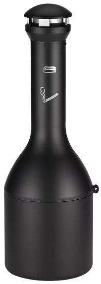 ASH URN, RUBBERMAID INFINITY, STAINLESS STEEL, BLACK, 4.1 GALLON MAIN